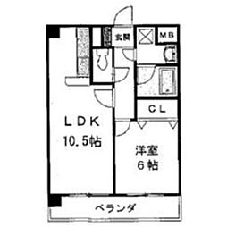 ルーチェ庄内緑地 1LDKの間取図画像