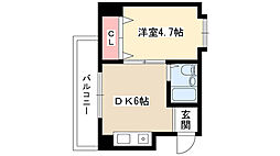 アーバン藤里 1DKの間取図画像
