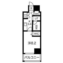 AZURYABACHO 1Kの間取図画像