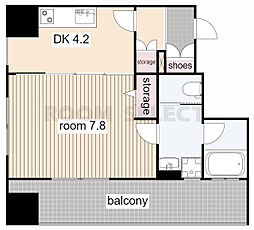さくらHillsNAGOYAWEST 1DKの間取図画像