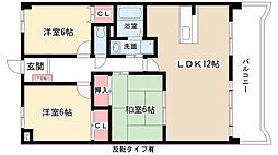 アルカディア3 3LDKの間取図画像