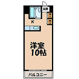 八晃ビル ワンルームの間取図画像