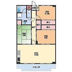 OS・SKYフレックス藤ケ丘 3LDKの間取図画像