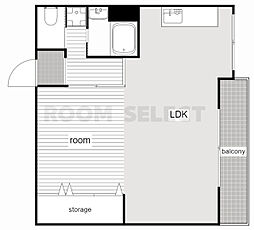 ひまわりやごと 1LDKの間取図画像