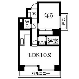 ナビシティ丸の内 1LDKの間取図画像