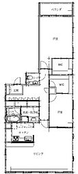 エテルナ本陣 2LDKの間取図画像