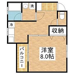 サン・パーク 1Kの間取図画像