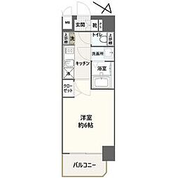 アドバンス名古屋シュテルン 1Kの間取図画像