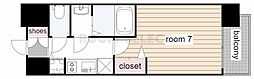 プレサンス名古屋ステーションサティナ 1Kの間取図画像
