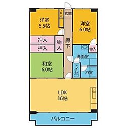 OS・SKYフレックス藤ケ丘 3LDKの間取図画像