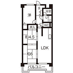 グランドハイリス上社 3LDKの間取図画像