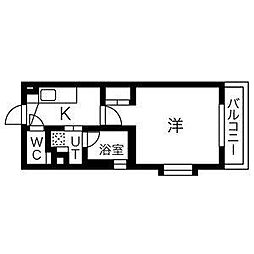 タウンライフ覚王山北 1Kの間取図画像