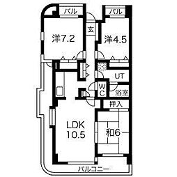 クレス 3LDKの間取図画像