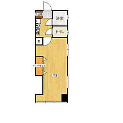 東山パークビル ワンルームの間取図画像
