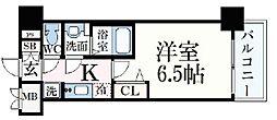 プレサンスNAGOYA本陣 1Kの間取図画像