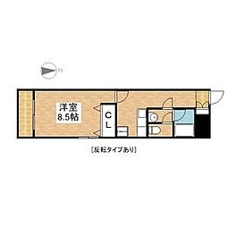 チサトハイツ 1Kの間取図画像