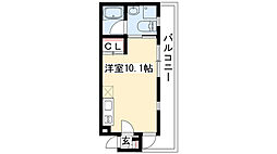 サザンクロス ワンルームの間取図画像
