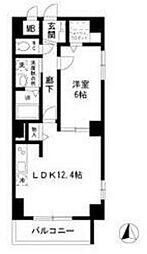 P-SQUAREShumoku 1LDKの間取図画像