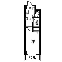 ジョバネ藤原 1Kの間取図画像
