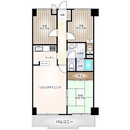 丸美ロイヤル築地 3LDKの間取図画像