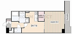 カスタリア新栄2 1DKの間取図画像