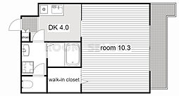 グレイス泉 1Kの間取図画像