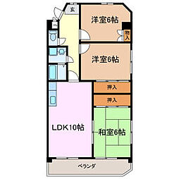 ファミール鈴木 3LDKの間取図画像