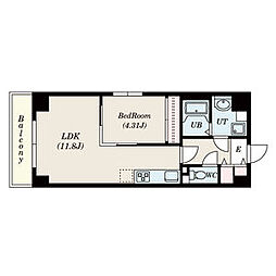 S-FORT鶴舞cube 1LDKの間取図画像