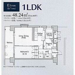 グラン・アベニュー名駅 1LDKの間取図画像