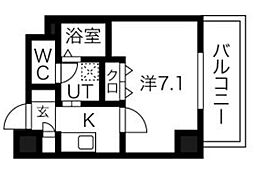 リアライズ代官町 1Kの間取図画像