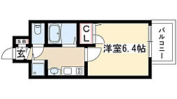 プレサンス鶴舞公園WEST ワンルームの間取図画像