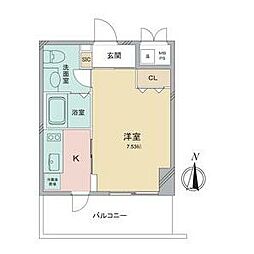 FRONTIERTOWER名駅南 1Kの間取図画像