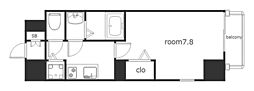 ロイヤルピジョンライズ 1Kの間取図画像