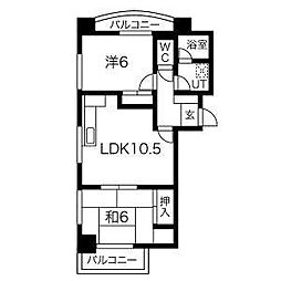 WIN大須 2DKの間取図画像