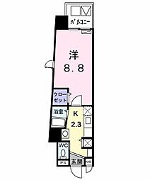 グランツ丸の内 1Kの間取図画像