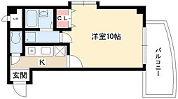 ルミナス本山 1Kの間取図画像