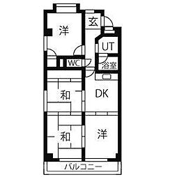 オオタ上菅ビル 4DKの間取図画像