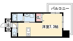 プレサンス鶴舞駅前ブリリアント ワンルームの間取図画像