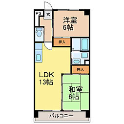 メゾンパトラージュ 2LDKの間取図画像