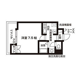 ウイステリア千種 1Kの間取図画像