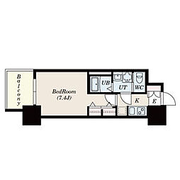 S-RESIDENCE堀田 1Kの間取図画像
