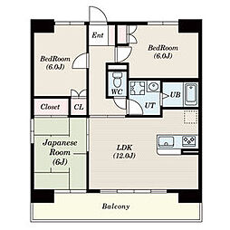 S-FORT上小田井 3LDKの間取図画像