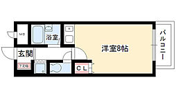 サンシャイン照ヶ丘 ワンルームの間取図画像