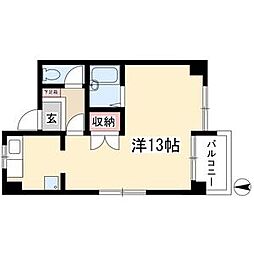 オリエントウエストビル ワンルームの間取図画像