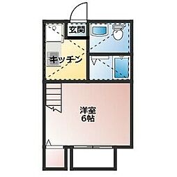 ウイングコート新守山 1Kの間取図画像