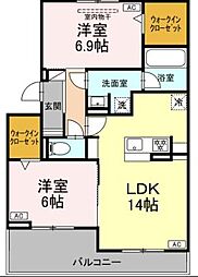 ノア 2LDKの間取図画像