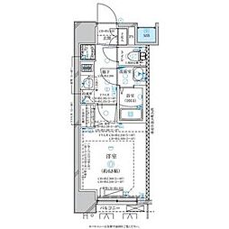ディアレイシャス名古屋太閤通2 1Kの間取図画像