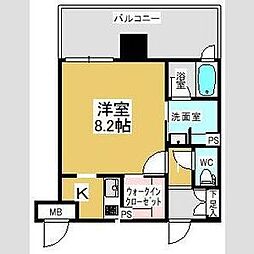 エスペランサ葵 1Kの間取図画像