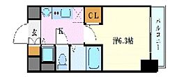 プレサンス金山グリーンパークス 1Kの間取図画像