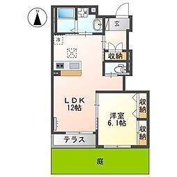 ノール 1LDKの間取図画像